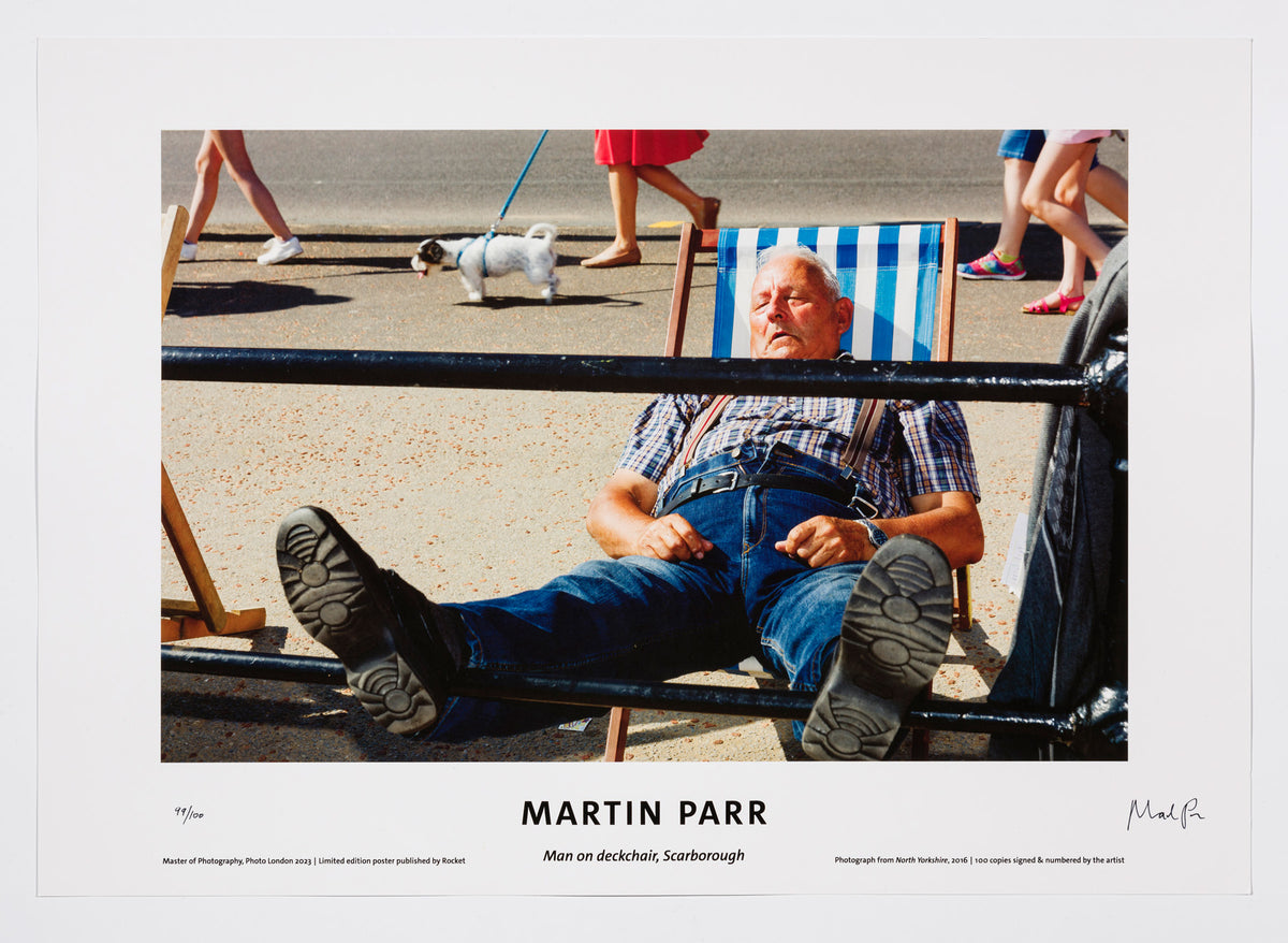 Martin Parr Man on deckchair, Scarborough