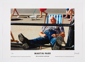 Martin Parr : Man on deckchair, Scarborough